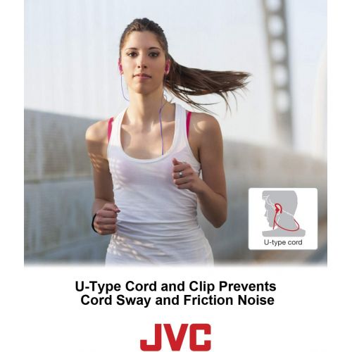  JVC HAECX20P Sports Clip Inner Ear Headphones, Pink