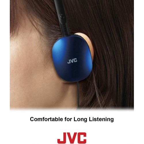  [아마존베스트]JVC Black Flat and Foldable Colorful Flats On Ear Headphone with 3.94 foot Gold Plated Phone Slim Plug HAS160B