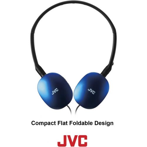  [아마존베스트]JVC Violet Flat and Foldable Colorful Flats On Ear Headphone with 3.94 foot Gold Plated Phone Slim Plug HAS160V