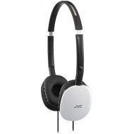 [아마존베스트]JVC White Flat and Foldable Colorful Flats On Ear Headphone with 3.94 foot Gold Plated Phone Slim Plug HAS160W