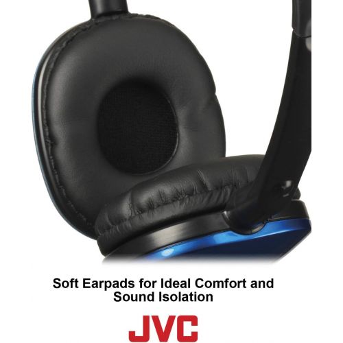  [아마존베스트]JVC White Flat and Foldable Colorful Flats On Ear Headphone with 3.94 foot Gold Plated Phone Slim Plug HAS160W