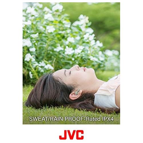  JVC Gumy Truly Wireless Earbuds Headphones, Bluetooth 5.0, Water Resistance(IPX4), Long Battery Life (up to 15 Hours) - HAA7TB (Black)