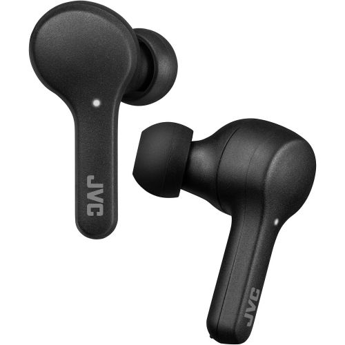  JVC Gumy Truly Wireless Earbuds Headphones, Bluetooth 5.0, Water Resistance(IPX4), Long Battery Life (up to 15 Hours) - HAA7TB (Black)