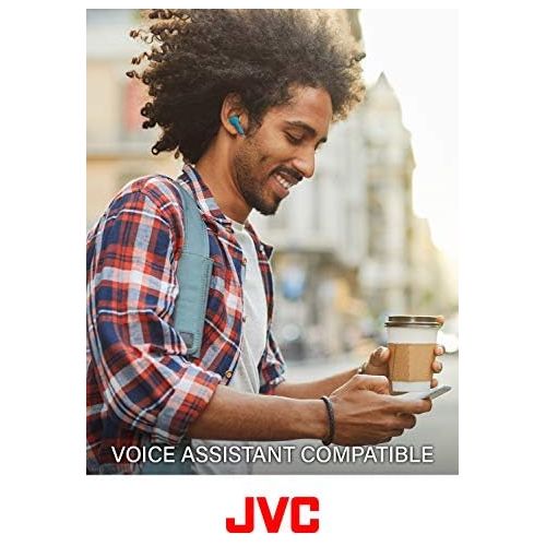  JVC Gumy Truly Wireless Earbuds Headphones, Bluetooth 5.0, Water Resistance(IPX4), Long Battery Life (up to 15 Hours) - HAA7TZ (Mint)