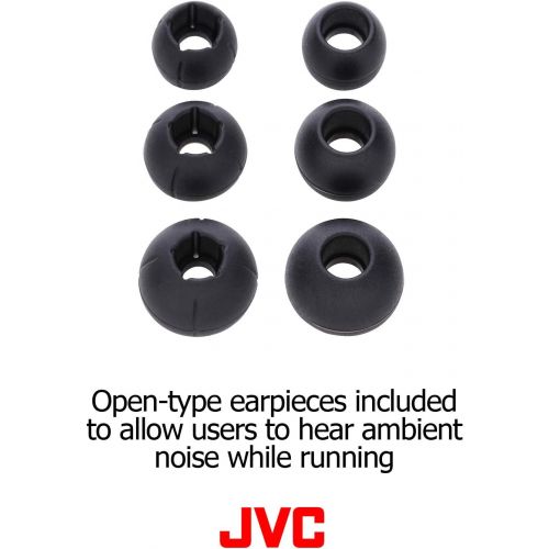  JVC HAETR40B Extreme Fitness Headphones, Black/Silver