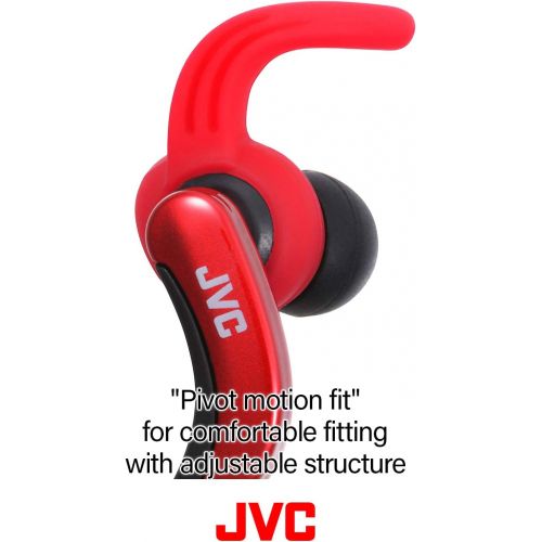  JVC HAETR40B Extreme Fitness Headphones, Black/Silver