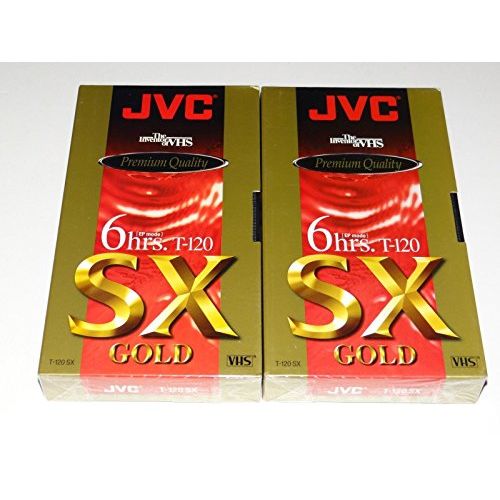  JVC Premium Quality 6 Hrs. T-120 Sx Gold VHS Tapes 3 Pack