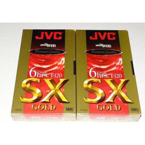  JVC Premium Quality 6 Hrs. T-120 Sx Gold VHS Tapes 3 Pack