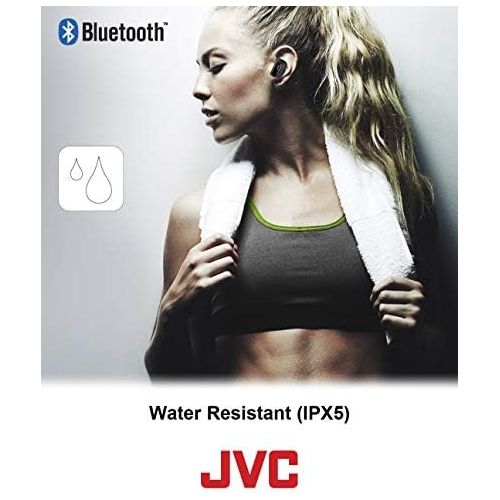  JVC True Wireless Earbuds for Sports & Fitness, Sweat/Water Proof IPX5, Bluetooth Connectivity, Pivot Motion Fit, 3 Point Support Structure, 3+6 Hours Battery Life - HAET90BTY (Yel