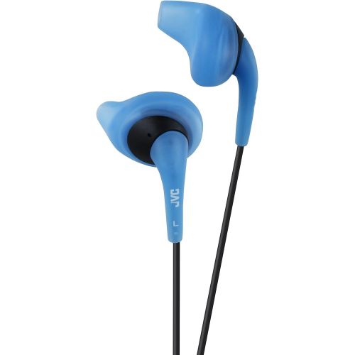  JVC HAEN10 Gumy Sport Binaural Ear Bud Headphones - Blue