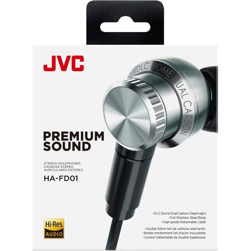  JVC HA-FD01 IEM Class-S Solidege Stainless Steel Body, Titanium Drivers, J-Mount Nozzle System with Customizable Sound Stage, and MMCX Detachable Cables