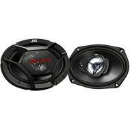 JVC CS-DR6930 3-Way Coaxial Speakers, 500W Max Power, Wide Opening Grill, Carbon Mica Cone, Small Design Tweeter Cover, 6 x 9 Overall Woofer Dimensions, 3-1/8 Mounting Weight