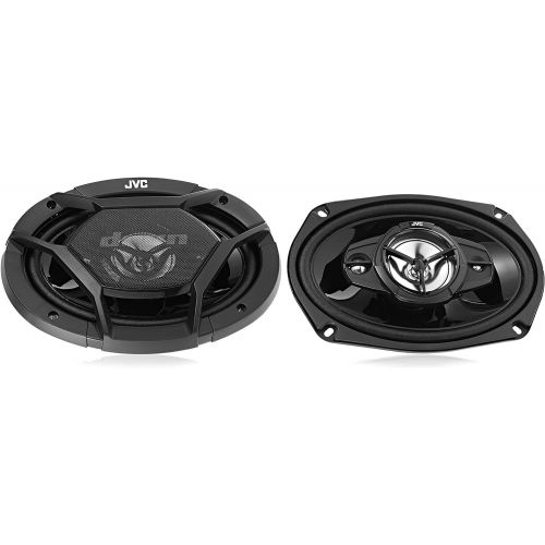  JVC CS-DR6940 drvn DR Series 4-Way Coaxial Speakers, 550W Max Power, Balanced Neodymim Tweeter, Hybrid Surround, Wide Opening Grill, Carbon Mica Cone, Small Design Tweeter Cover, 6