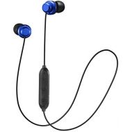 JVC Wireless Earbud Headphones, Sweat Proof, 5 Hours Long Battery Life, Secure and Comfort Fit with 3 Button Remote - HAFY8BTA (Blue)