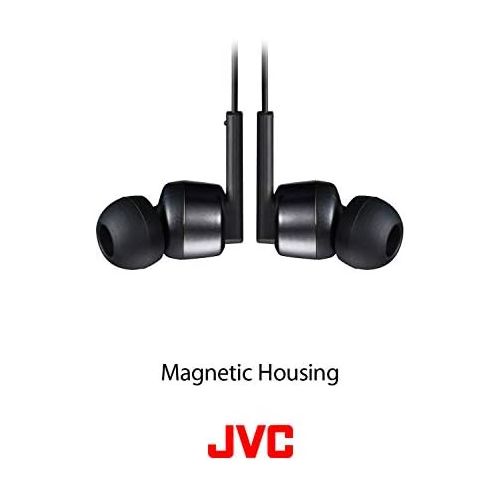  JVC Noise Cancelling Wireless Earbuds, Rain Proof IPX4, Voice Assistant Compatible - HAFX65BNB(Black)