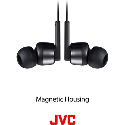  JVC Noise Cancelling Wireless Earbuds, Rain Proof IPX4, Voice Assistant Compatible - HAFX65BNB(Black)