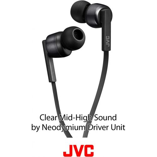  JVC Noise Cancelling Wireless Earbuds, Rain Proof IPX4, Voice Assistant Compatible - HAFX65BNB(Black)