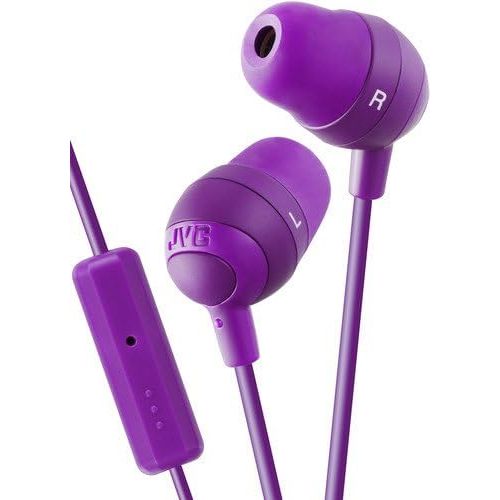  JVC HAFR37V Marshmallow Earbuds with Mic, Violet