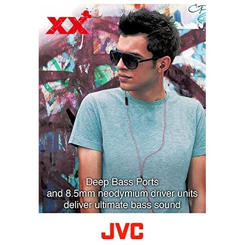  JVC Xtreme Xplosives Series Headphone with remote and Mic Red (HAFX103R) (HAFX103MR)