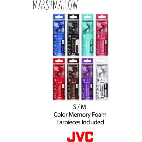  JVC Memory Foam Earbud Marshmallow Memory Foam Earbud with Mic White (HAFX38MW)
