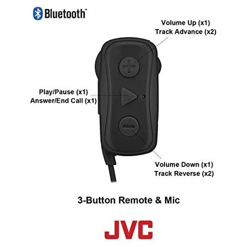  JVC HAF250BTB in-Ear Headphone, Bluetooth, Gumy - Black