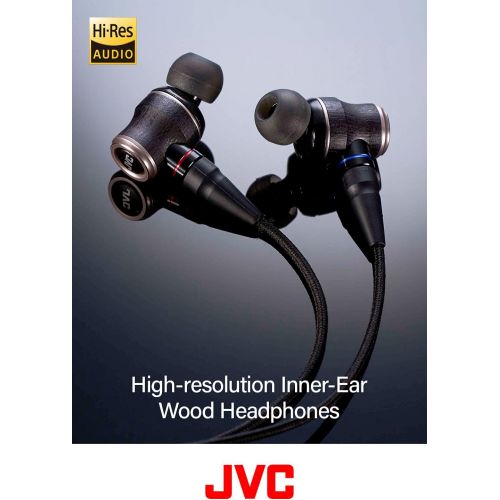  JVC HA-FW01 Wood Series IEM Class-S Solidege with Remote, Mic, and Detachable MMCX Cable
