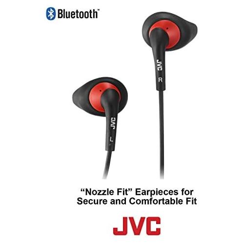  JVC Wireless Sweatproof Gumy Sport Bluetooth Wireless Earbud Nozzle, Black (HAEN10BTB)