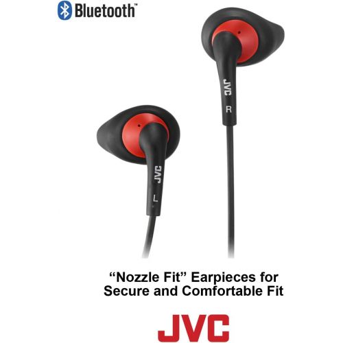  JVC Wireless Sweatproof Gumy Sport Bluetooth Wireless Earbud Nozzle, Black (HAEN10BTB)