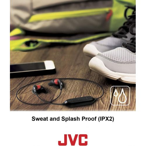  JVC Wireless Sweatproof Gumy Sport Bluetooth Wireless Earbud Nozzle, Black (HAEN10BTB)