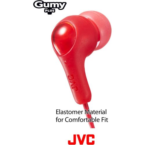  JVC Gumy in Ear Earbud Headphones, Powerful Sound, Comfortable and Secure Fit, Silicone Ear Pieces S/M/L - HAFX7B (Black)