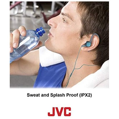  JVC HAECX20B Sports Clip Inner Ear Headphones, Black