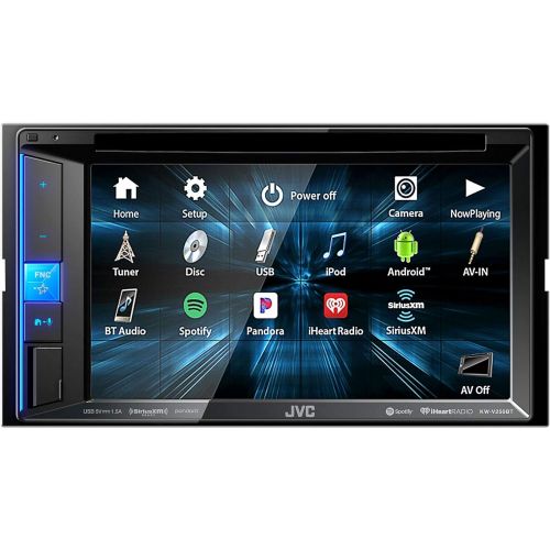  JVC KW-V250BT Multimedia Receiver Featuring 6.2 WVGA Clear Resistive Touch Monitor/Bluetooth / 13-Band EQ