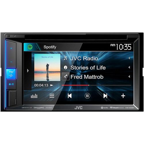  JVC KW-V250BT Multimedia Receiver Featuring 6.2 WVGA Clear Resistive Touch Monitor/Bluetooth / 13-Band EQ