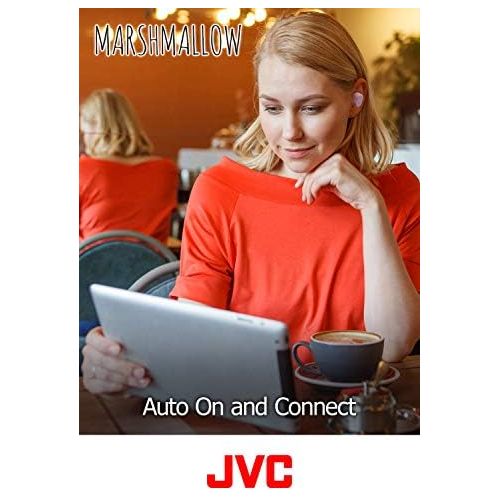  JVC Truly Wireless Earbuds Headphones, Bluetooth 5.0, Water Resistance(Ipx5), Long Battery Life (4+10 Hours), Secure and Comfort Fit with Memory Foam Earpieces - HAA10TH (Misty Gra