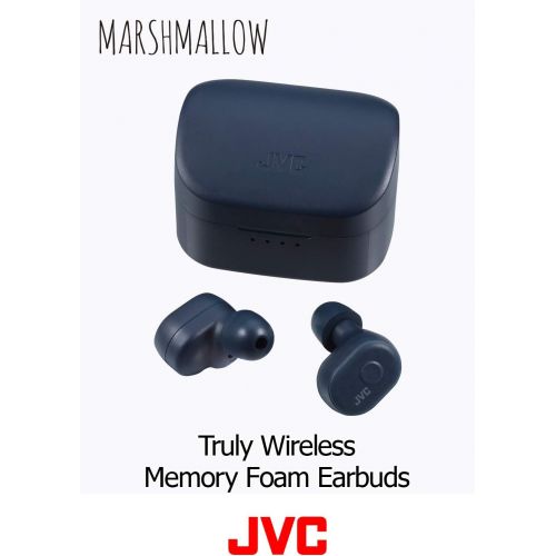  JVC Truly Wireless Earbuds Headphones, Bluetooth 5.0, Water Resistance(Ipx5), Long Battery Life (4+10 Hours), Secure and Comfort Fit with Memory Foam Earpieces - HAA10TH (Misty Gra