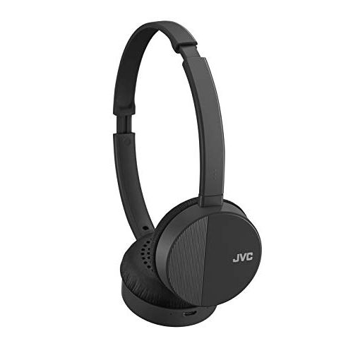  JVC HA-S23W Wireless Headphones - On Ear Bluetooth Headphones, Foldable Flat Design, 17-Hour Long Battery Life (Black)