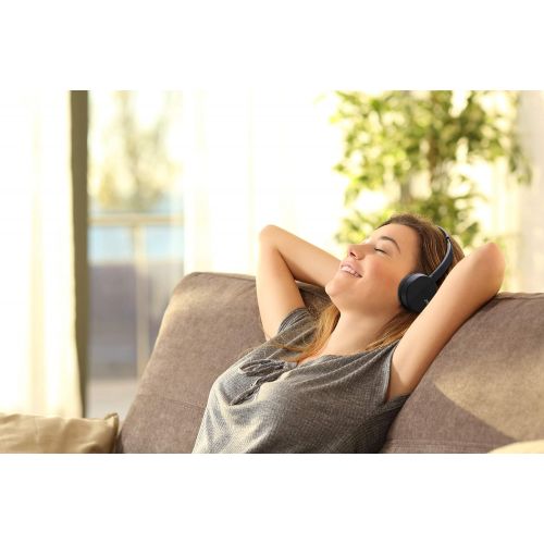  JVC HA-S23W Wireless Headphones - On Ear Bluetooth Headphones, Foldable Flat Design, 17-Hour Long Battery Life (Black)