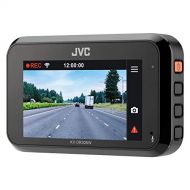 JVC KV-DR305W 1920x1080p Full HD Recorder GPS Dash Cam for Car, 2.7 LCD Screen Dashboard Camera, Built-in Wi-Fi, 3-Axis G-Force Sensor, Night Enhancement WDR, Includes 16GB Class 1