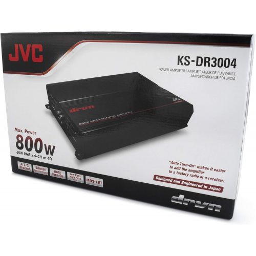  JVC KS-DR3004 1000W Peak DRVN Series Class-AB Bridgeable 4-Channel Power Amplifier