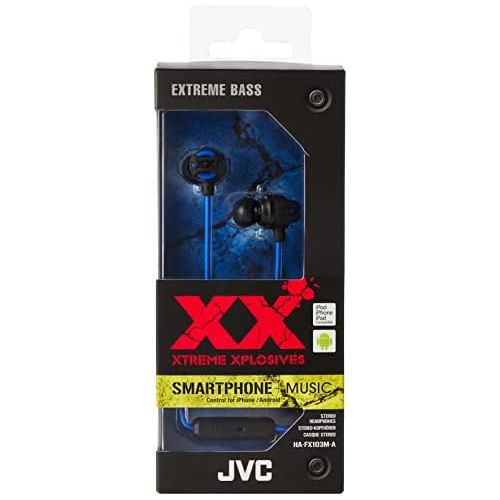  [아마존베스트]JVC HAFX103MA Xtreme Xplosives In Ear Headphones Earphones With Mic And Volume Control RemoteBlue