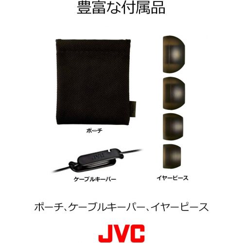  JVC Canal type earphone High res WOOD HA-FW7-B (Black)