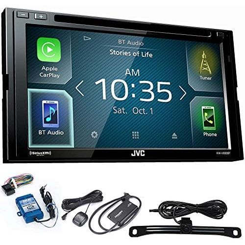  JVC KW-V830BT Compatible with Android AutoApple CarPlay CDDVD with Steering Wheel Interface, and Back up Camera