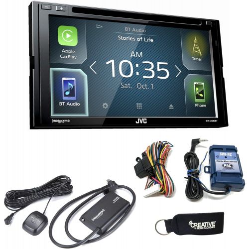  JVC KW-V830BT Compatible with Android AutoApple CarPlay CDDVD with Sirius XM Tuner SXV3001 and Steering Interface
