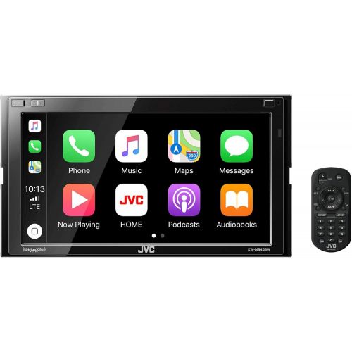 JVC KW-M845BW Compatible with Wireless Android Auto, Apple CarPlay + Rear Camera & Steering Interface & SiriusXM Tuner