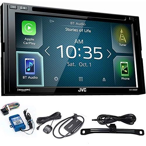  JVC KW-V830BT Android Auto  Apple CarPlay CDDVD with SiriusXM Tuner, Back Up Camera, Steering Wheel Control Interface