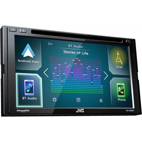  JVC KW-V830BT Android Auto  Apple CarPlay CDDVD with SiriusXM Tuner, Back Up Camera, Steering Wheel Control Interface