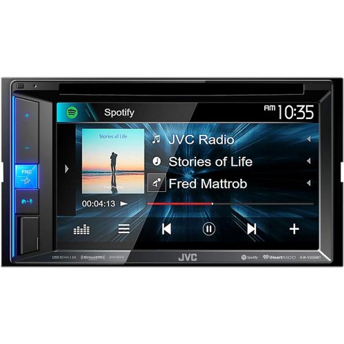  JVC KW-V250BT Multimedia Receiver Featuring 6.2 WVGA Clear Resistive Touch MonitorBluetooth  13-Band EQ