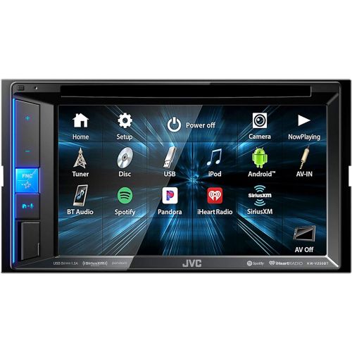  JVC KW-V250BT Multimedia Receiver Featuring 6.2 WVGA Clear Resistive Touch MonitorBluetooth  13-Band EQ