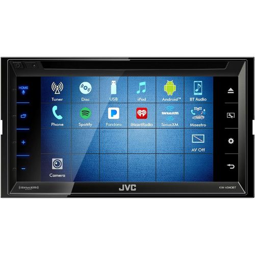  JVC KW-V340BT 6.2-inch Bluetooth DVDCDUSB WVGA Receiver with 6.8-inch Clear Resistive Touch Control