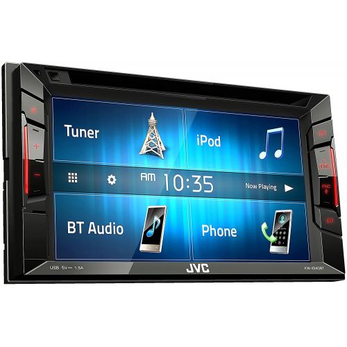  JVC Multimedia Receiver w WVGA Clear Resistive Touch Monitor, 6.2 (KW-V240BT)